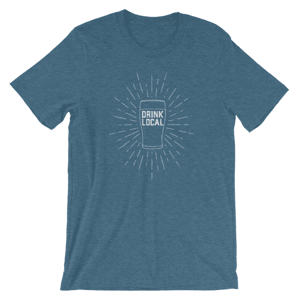 Drink Local Tee - Heather Deep Teal