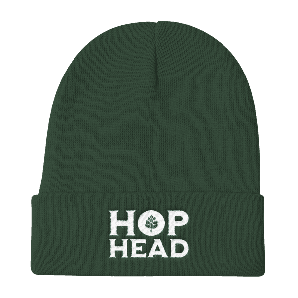 The Hop Head Knit Beanie in Dark Green